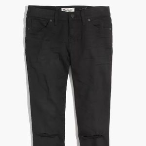 Madewell Skinny Skinny Ultra Black Ripped Knee
